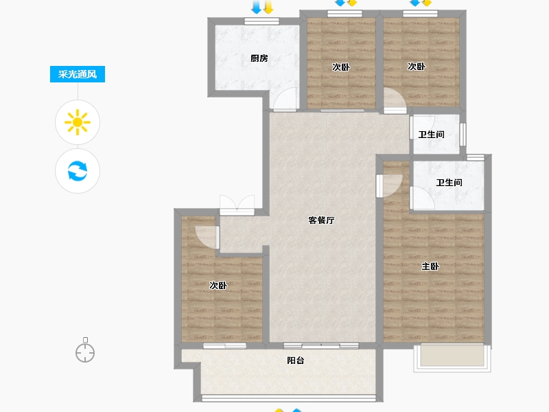 河南省-焦作市-焦作建业府—期-112.00-户型库-采光通风