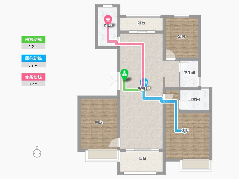 河南省-焦作市-焦作建业府—期-104.80-户型库-动静线