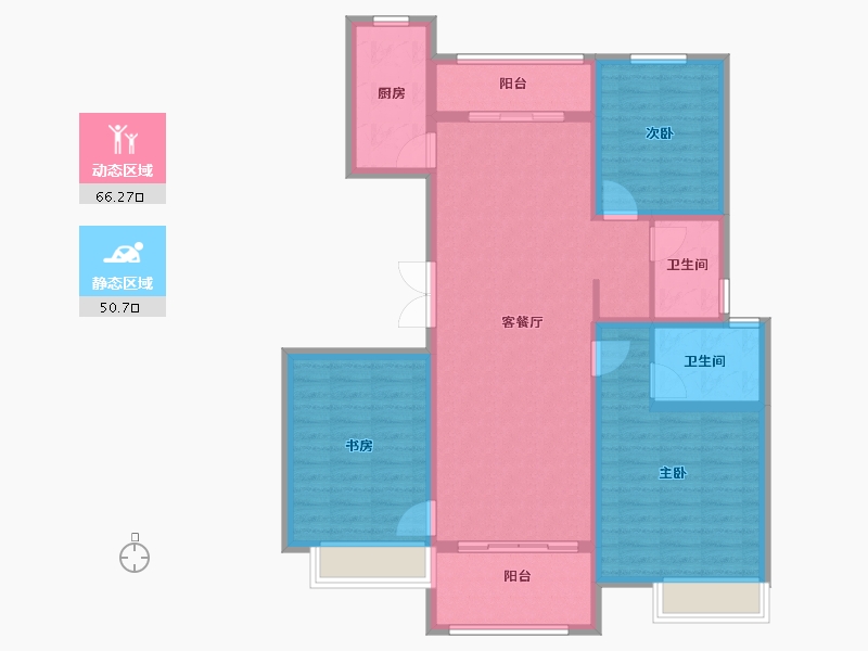 河南省-焦作市-焦作建业府—期-104.80-户型库-动静分区