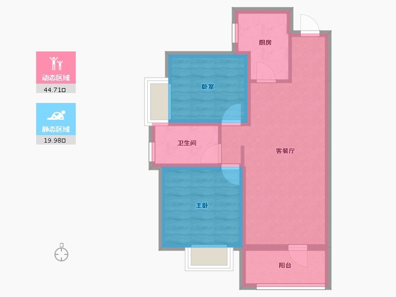 河北省-廊坊市-港中旅·海泉湾-56.76-户型库-动静分区