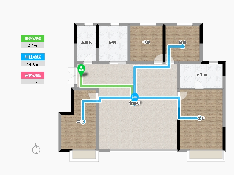 辽宁省-沈阳市-龙湖中铁建云璟-132.00-户型库-动静线