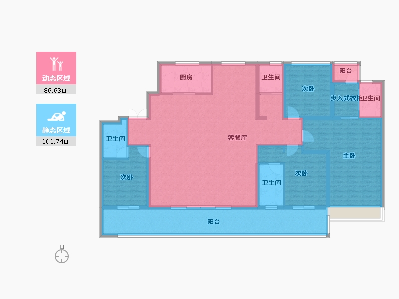 河南省-焦作市-华洋院子-171.20-户型库-动静分区