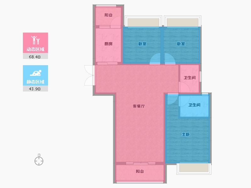 河南省-信阳市-众鑫学府-101.01-户型库-动静分区