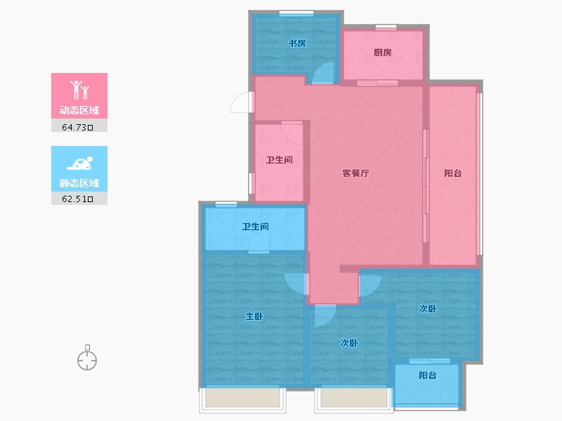 河南省-焦作市-蓝城·桂语江南-114.40-户型库-动静分区