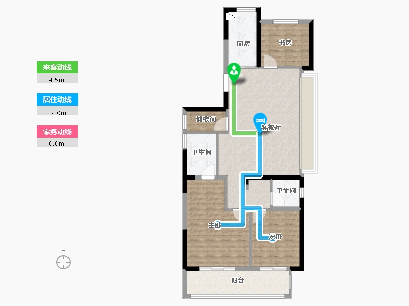 浙江省-温州市-永嘉中梁天宸-93.60-户型库-动静线