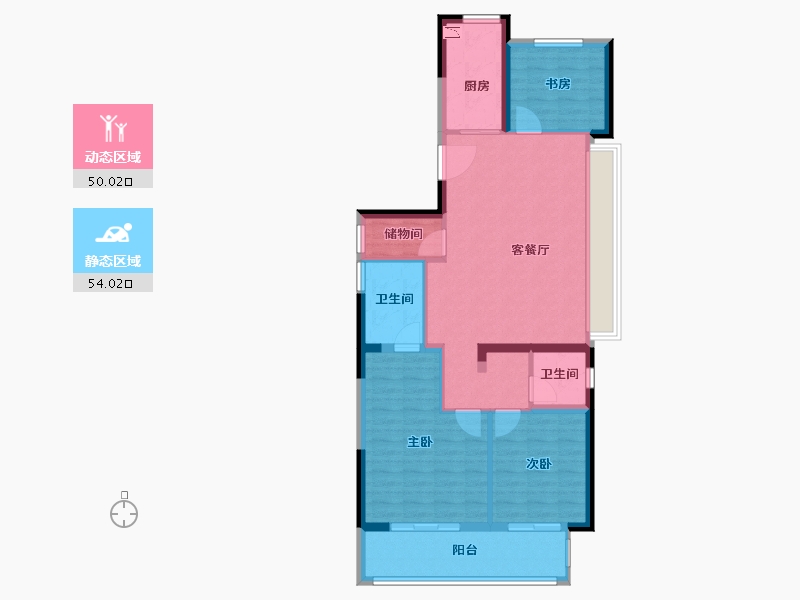 浙江省-温州市-永嘉中梁天宸-93.60-户型库-动静分区