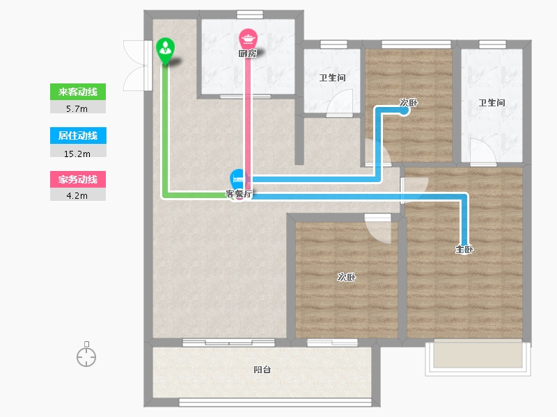 河南省-焦作市-焦作建业府—期-98.40-户型库-动静线