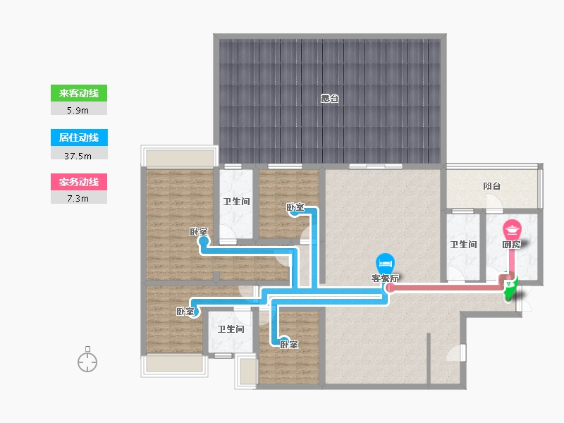 贵州省-六盘水市-大林城-199.71-户型库-动静线