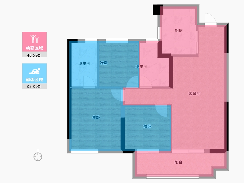 福建省-福州市-保利阅江台-71.20-户型库-动静分区