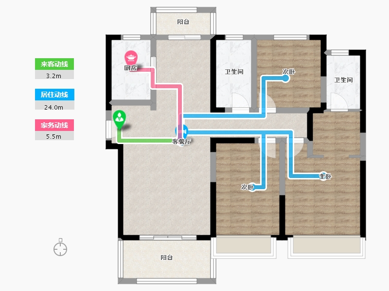 河南省-濮阳市-蹼题公馆-102.00-户型库-动静线