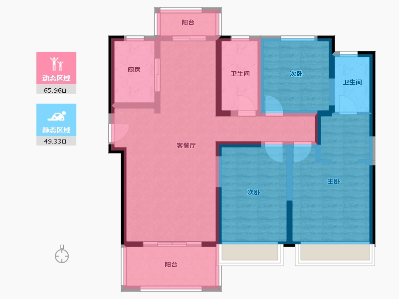 河南省-濮阳市-蹼题公馆-102.00-户型库-动静分区