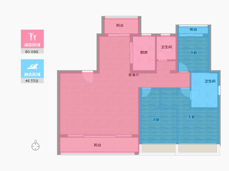 浙江省-温州市-万科·古翠隐秀-114.89-户型库-动静分区