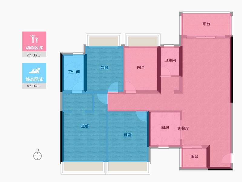 四川省-成都市-华润置地时代之城-111.94-户型库-动静分区