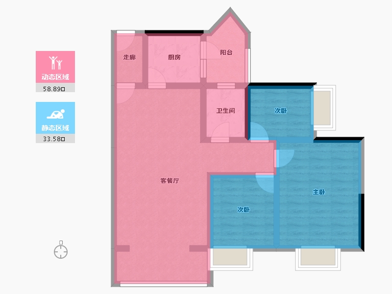 广东省-广州市-花东侨雅苑-81.44-户型库-动静分区