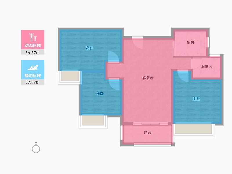 贵州省-六盘水市-天合苑-64.79-户型库-动静分区