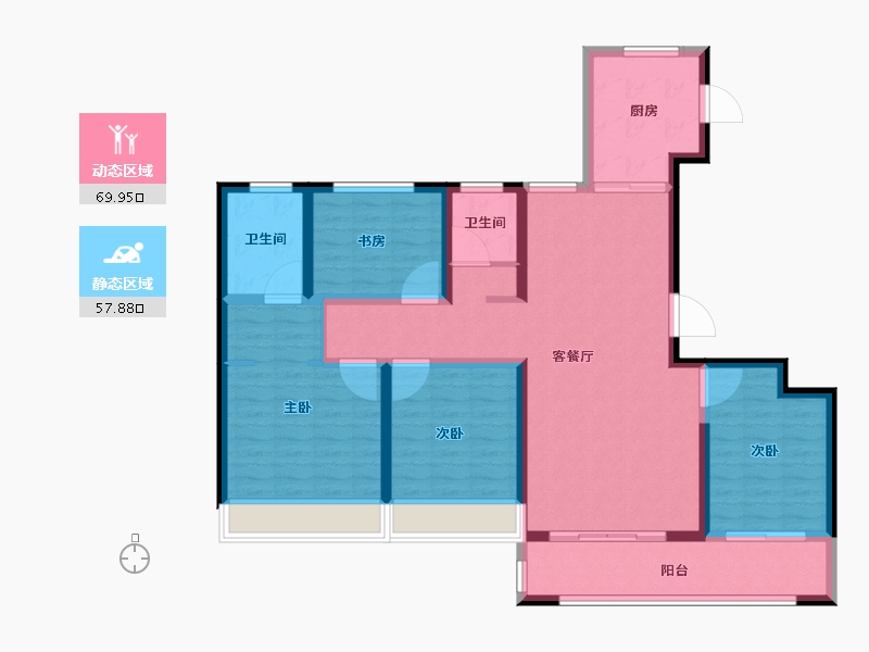 浙江省-温州市-学院十一峯-114.41-户型库-动静分区