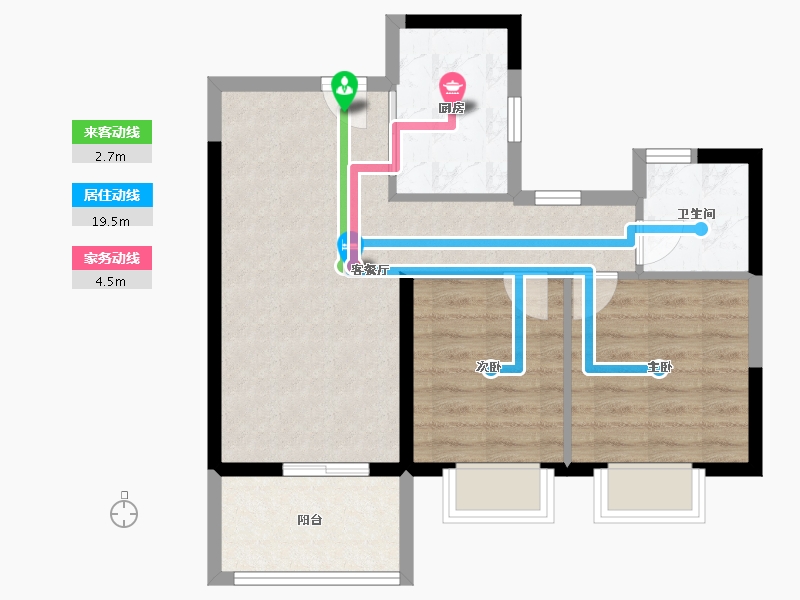 江苏省-镇江市-融创·京源里-61.00-户型库-动静线