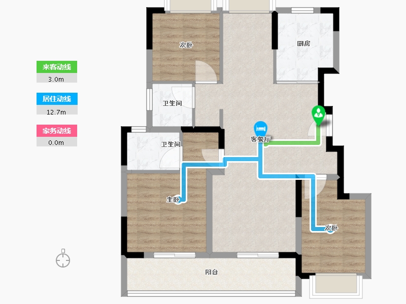 江苏省-镇江市-融创·京源里-67.08-户型库-动静线