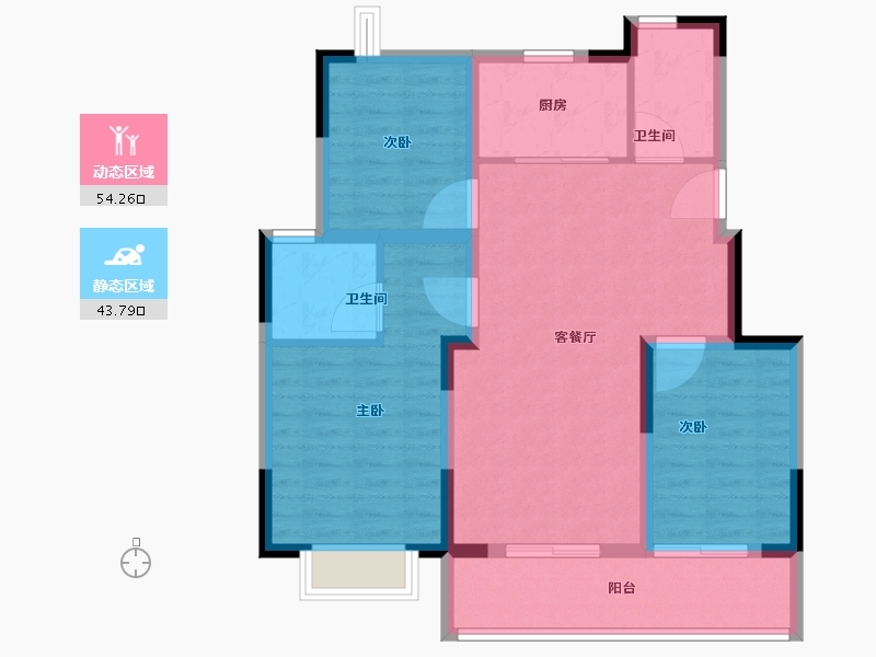 江苏省-镇江市-融创·京源里-88.01-户型库-动静分区