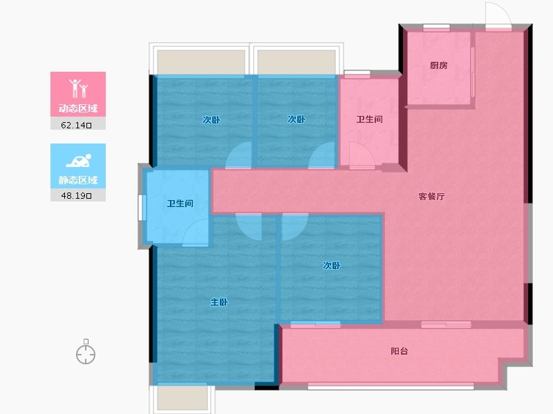 福建省-福州市-海湾润城-100.00-户型库-动静分区