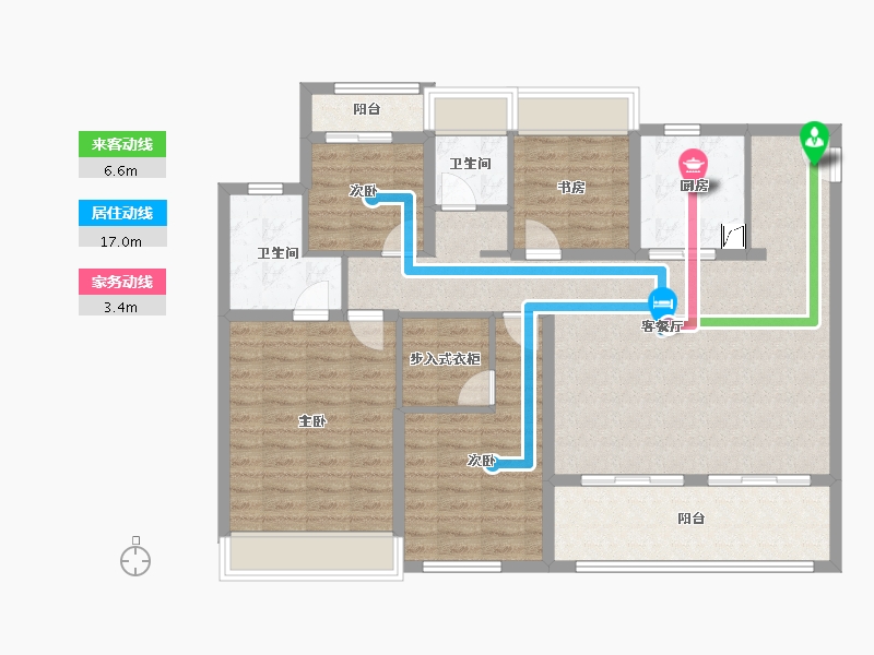 江苏省-南通市-翰林首府桃源里-114.40-户型库-动静线