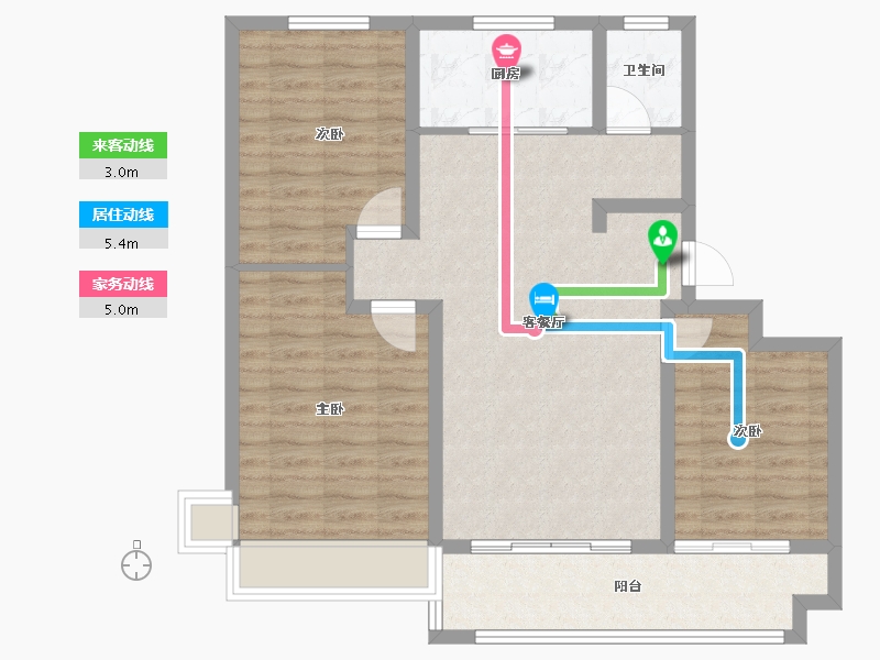 山东省-日照市-安泰悠然居-88.79-户型库-动静线