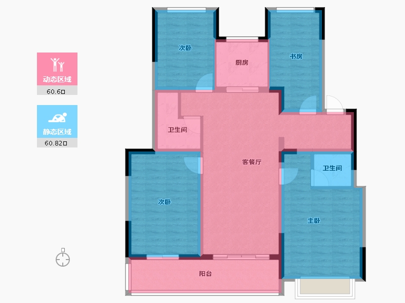 浙江省-湖州市-大家满园山色-108.80-户型库-动静分区