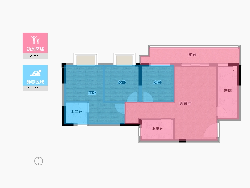 重庆-重庆市-中国南山重庆汽车公园-75.31-户型库-动静分区