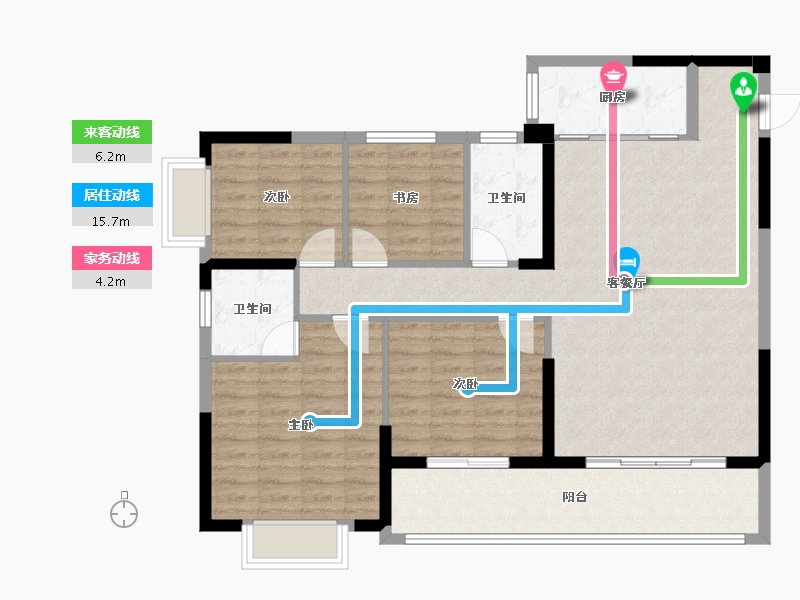 广西壮族自治区-百色市-城市假日花园-131.42-户型库-动静线