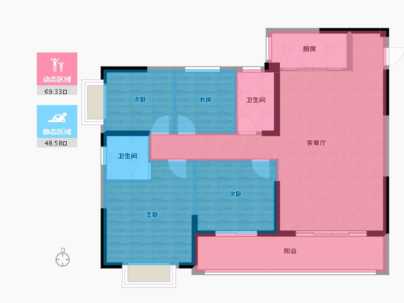 广西壮族自治区-百色市-城市假日花园-131.42-户型库-动静分区