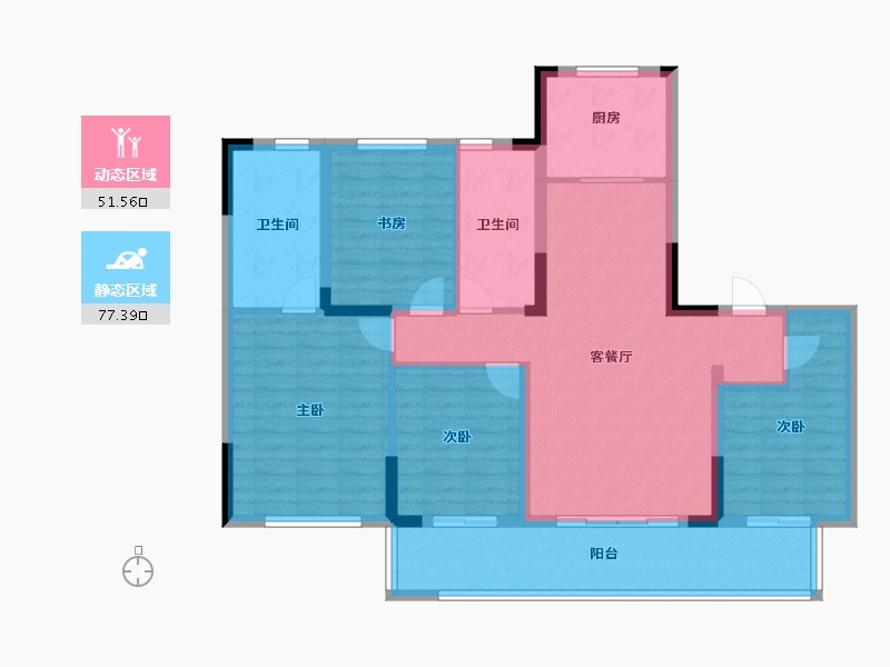 浙江省-宁波市-天阳大唐凤澜邸-116.00-户型库-动静分区