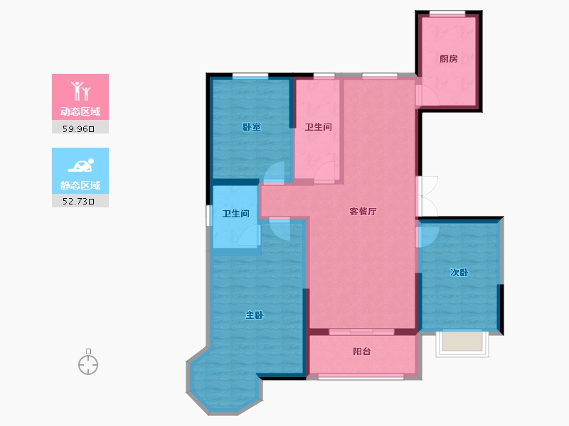 陕西省-咸阳市-城投时代-101.06-户型库-动静分区