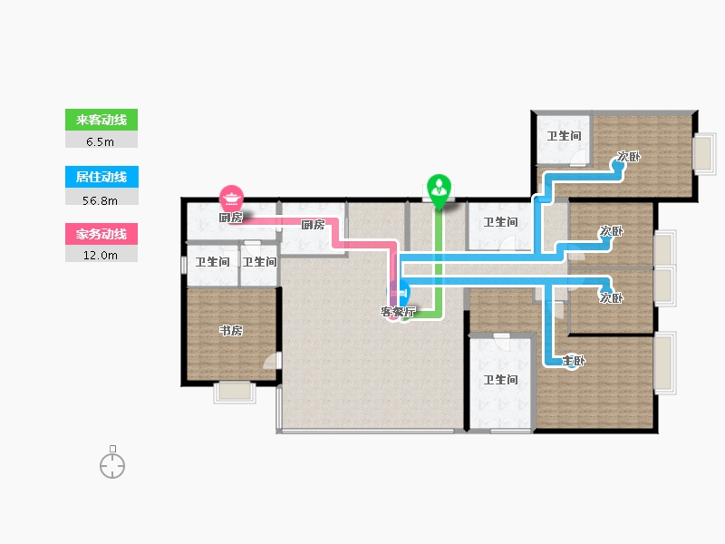 湖北省-武汉市-万达御湖汉印-243.20-户型库-动静线