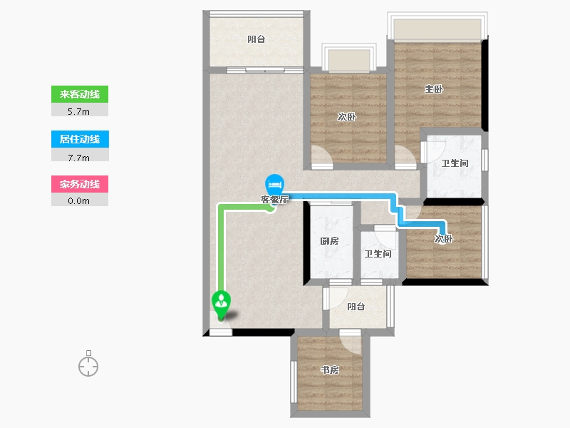 广东省-湛江市-政泰广场-92.81-户型库-动静线