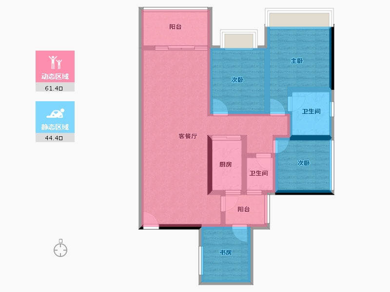 广东省-湛江市-政泰广场-92.81-户型库-动静分区