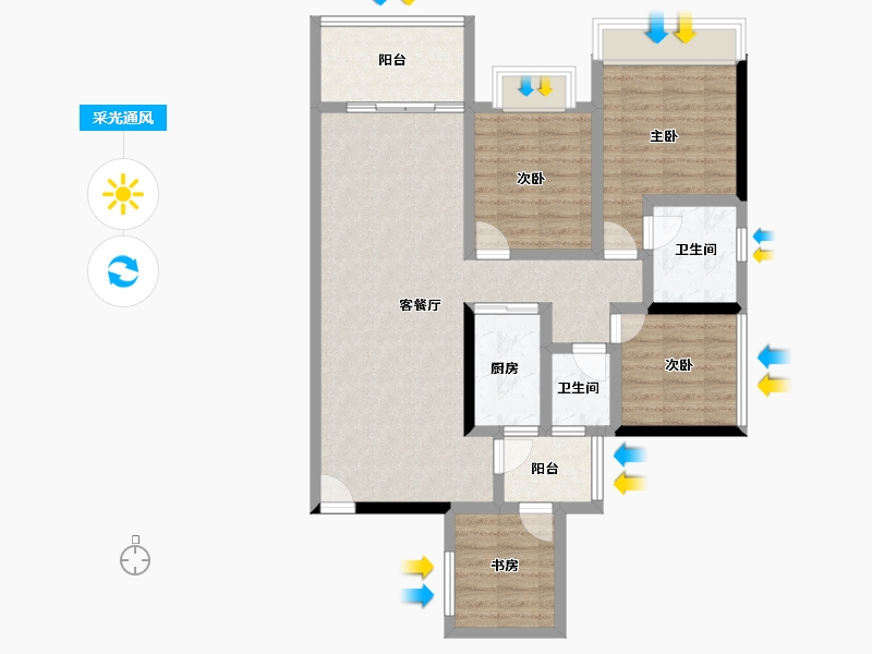 广东省-湛江市-政泰广场-92.81-户型库-采光通风