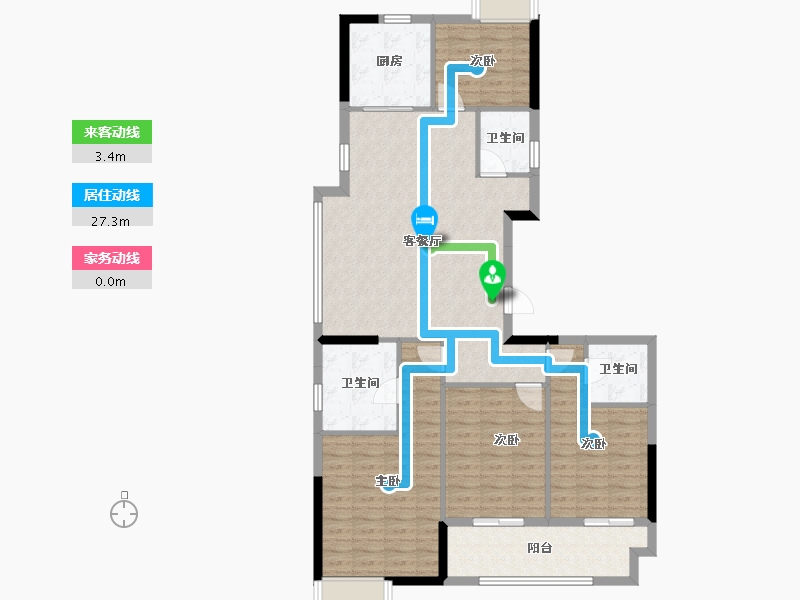 福建省-福州市-海湾润城-113.60-户型库-动静线