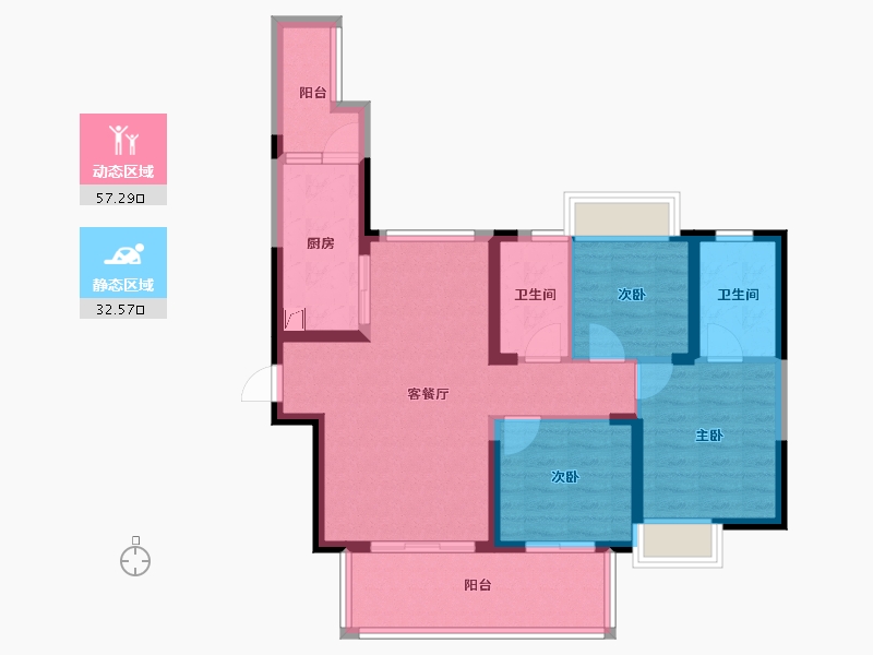 四川省-成都市-天府国际凤.凰城-79.17-户型库-动静分区