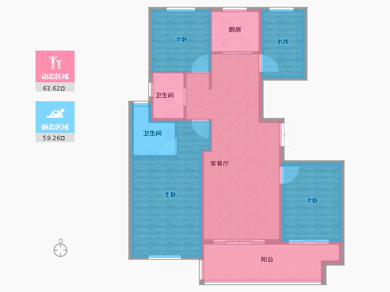 江苏省-镇江市-天怡·紫宸-111.20-户型库-动静分区