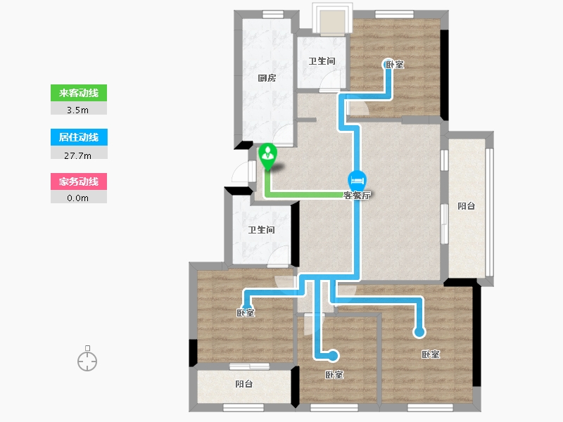 福建省-福州市-金地自在城-87.99-户型库-动静线