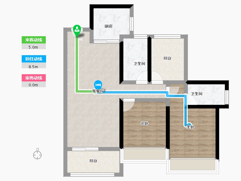 广东省-惠州市-金裕星河梧桐湾花园-79.15-户型库-动静线