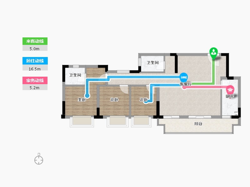 重庆-重庆市-中国南山重庆汽车公园-84.95-户型库-动静线