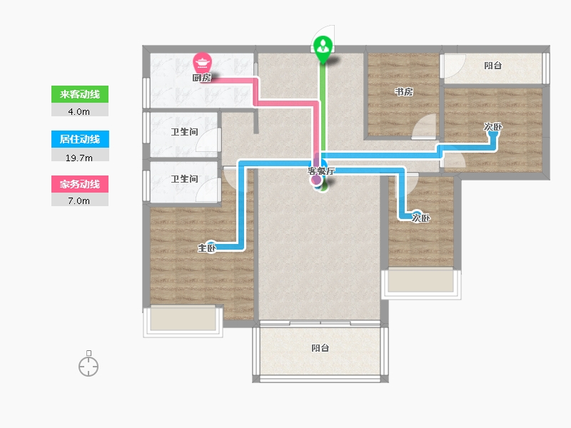 广西壮族自治区-河池市-中山华府-96.52-户型库-动静线