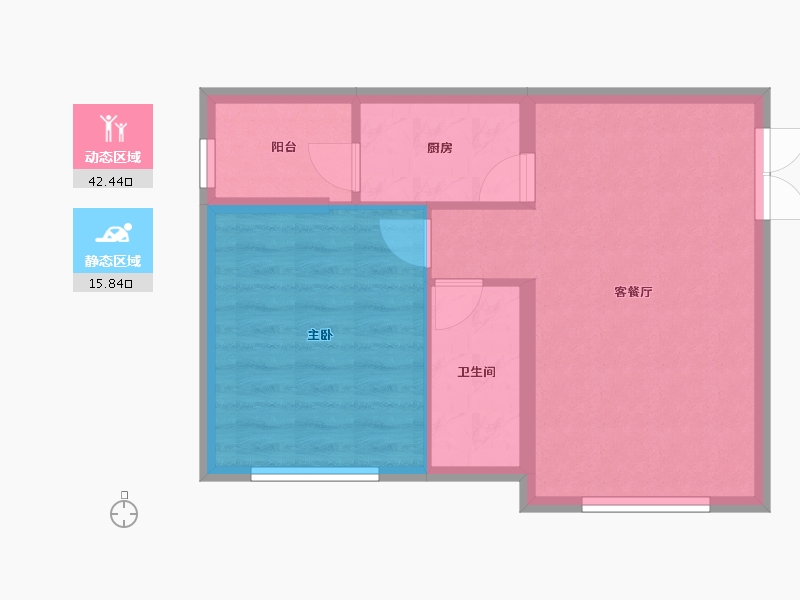 黑龙江省-哈尔滨市-宝宇天邑珑湾-52.53-户型库-动静分区