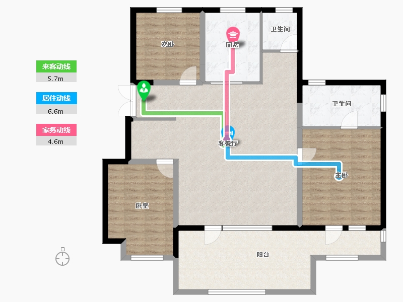 辽宁省-沈阳市-金地樾檀山-125.36-户型库-动静线