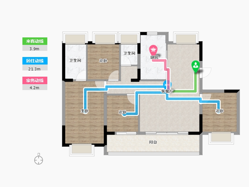 江苏省-镇江市-融创·京源里-114.00-户型库-动静线