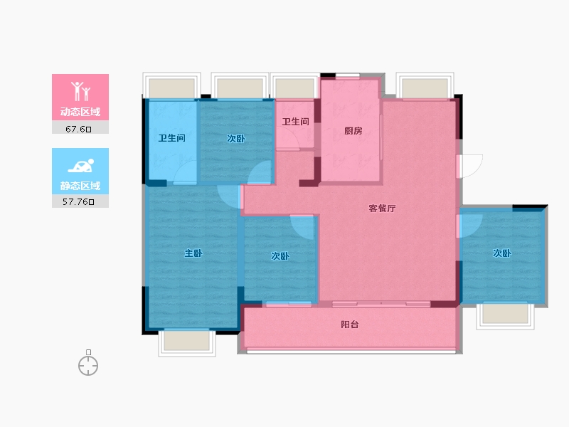 江苏省-镇江市-融创·京源里-114.00-户型库-动静分区