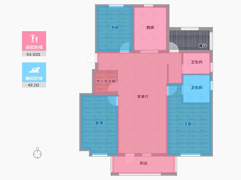 辽宁省-沈阳市-金地樾檀山-112.45-户型库-动静分区