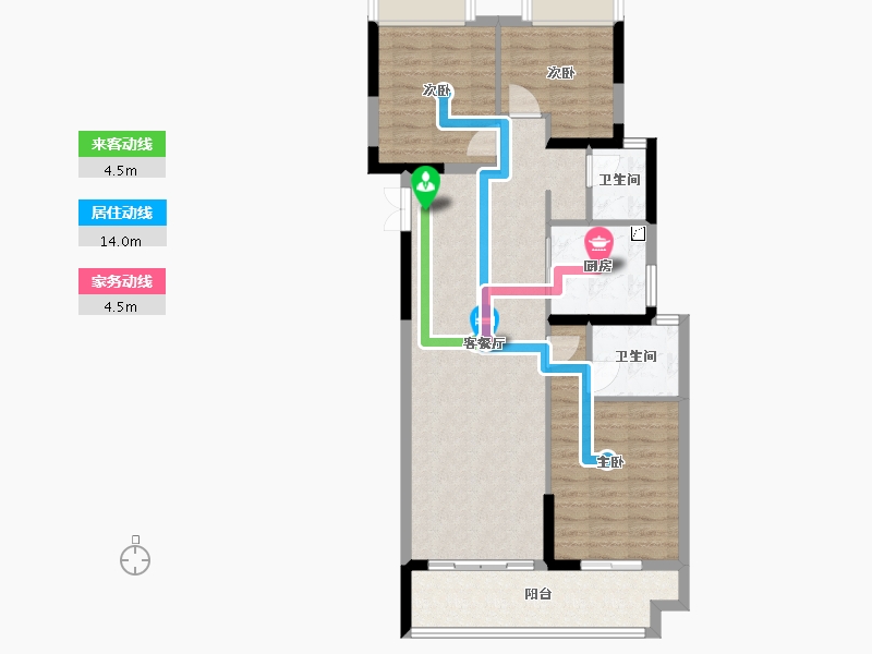 湖北省-武汉市-中建福地星城-86.78-户型库-动静线