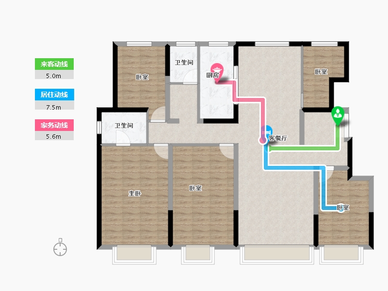 北京-北京市-中旅·亦府-136.00-户型库-动静线